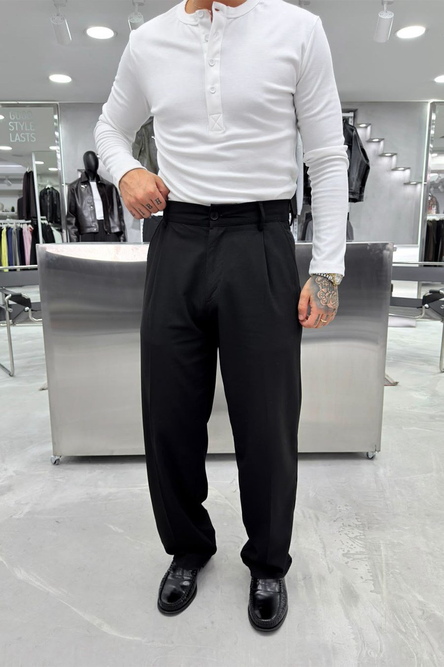 Siyah Basic Premium Kumaş Pantolon