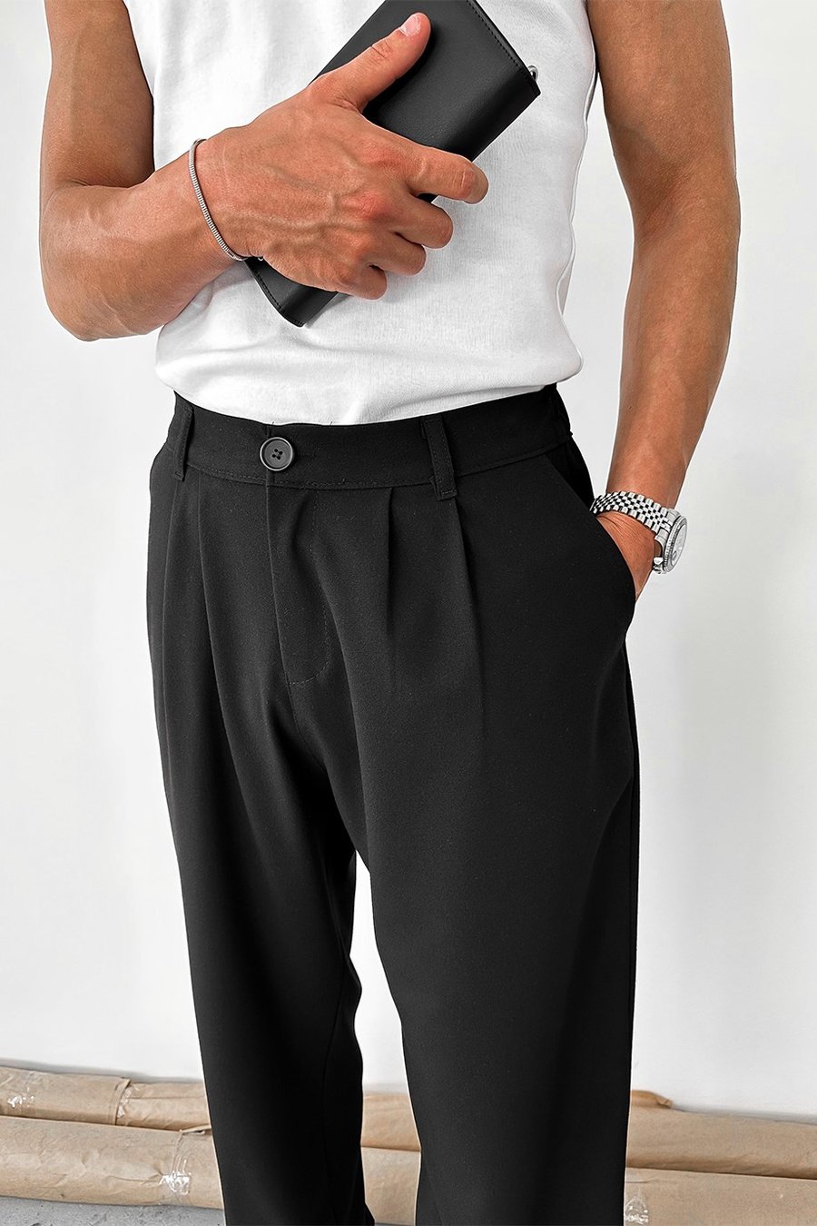 Siyah Basic Premium Kumaş Pantolon