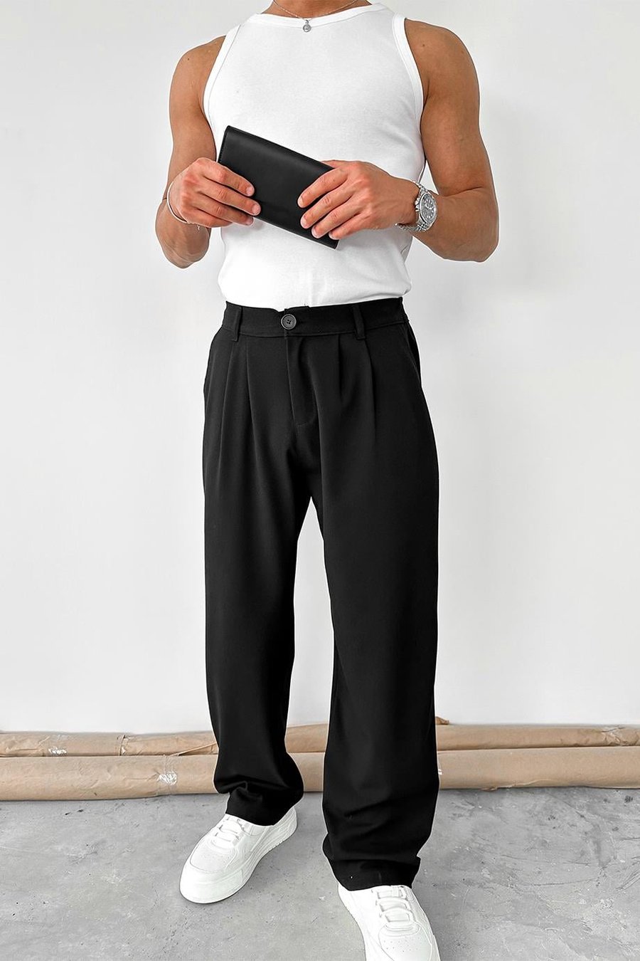 Siyah Basic Premium Kumaş Pantolon