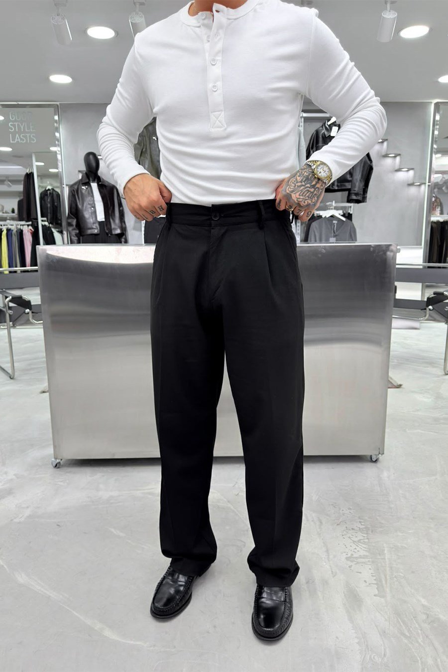 Siyah Basic Premium Kumaş Pantolon