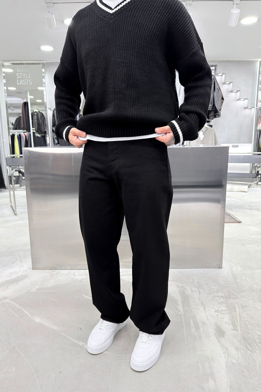 Siyah Basic Premium Regular Pantolon