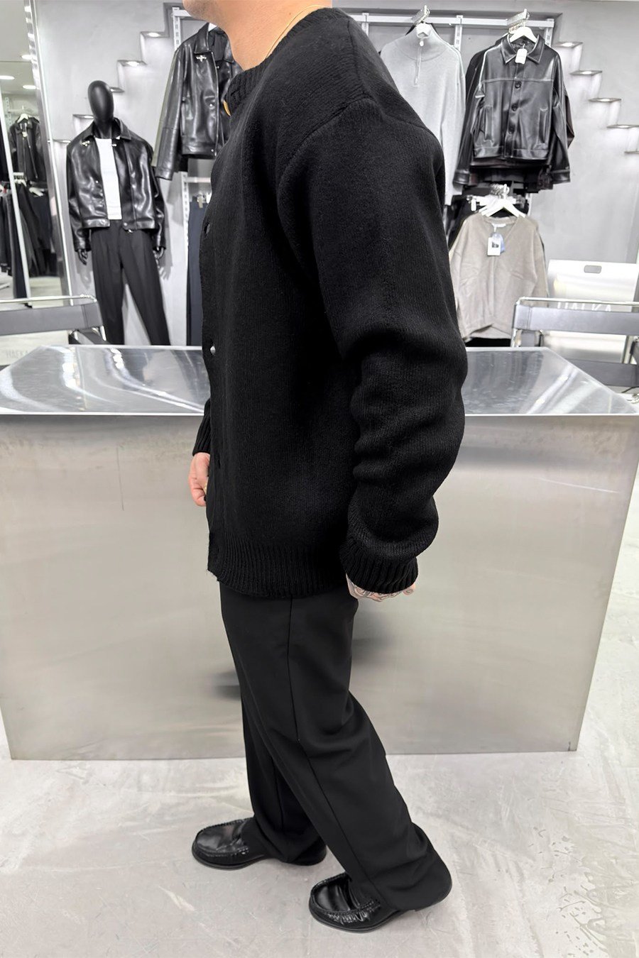 Siyah Basic Soft Relaxed Hırka