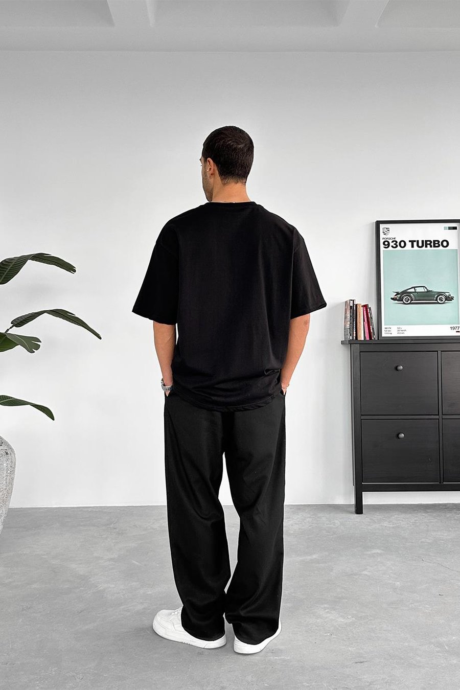 Siyah Bisiklet Yaka Premium Basic Tişört