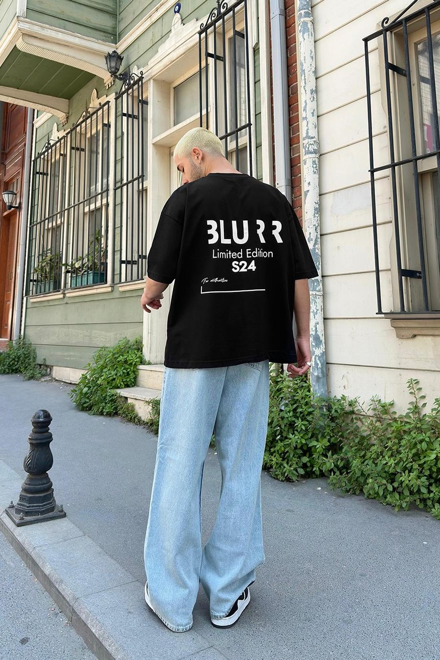 SİYAH Blurr OUTPLENTY PREMİUM Oversize Tişört