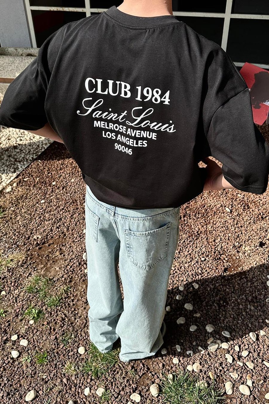 SİYAH Club 1984 OUTPLENTY PREMİUM Oversize Tişört