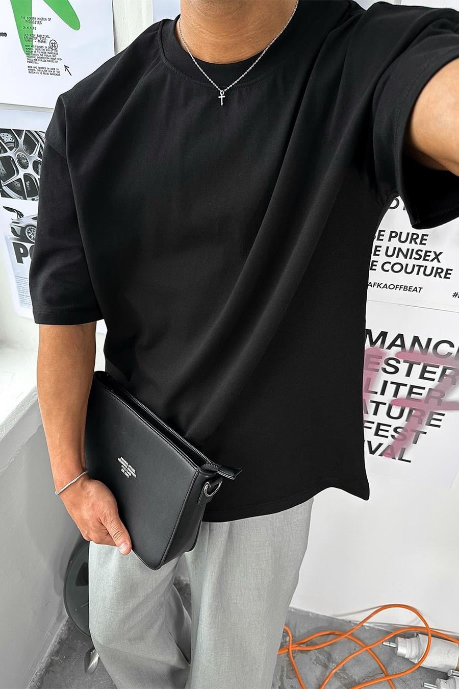 Siyah Cozy Basic Soft Oversize Tişört