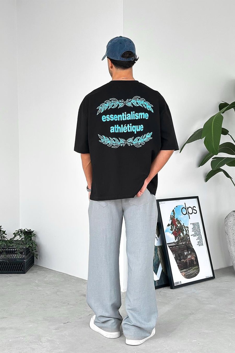Siyah Essentialisme OUTPLENTY PREMİUM Oversize Tişört