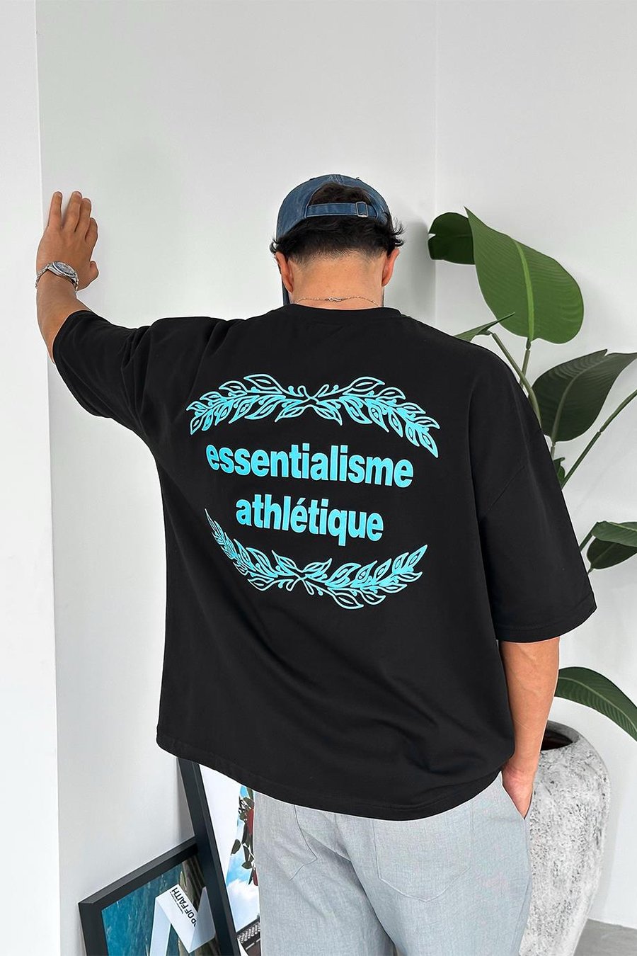 Siyah Essentialisme OUTPLENTY PREMİUM Oversize Tişört