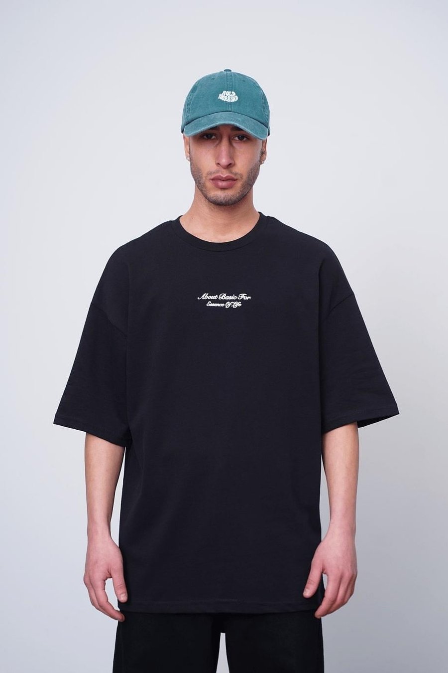SİYAH Etnik About EE Oversize Tişört