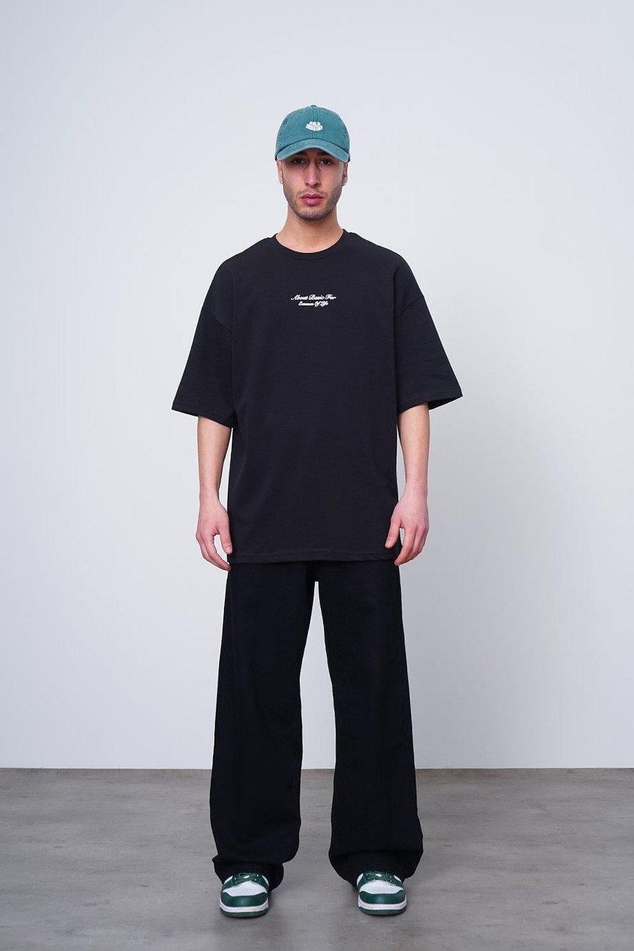 SİYAH Etnik About EE Oversize Tişört
