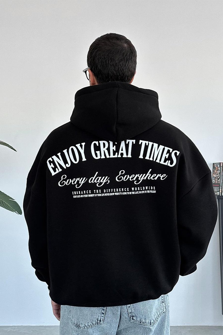 Siyah Every Day Oversize Sweatshirt
