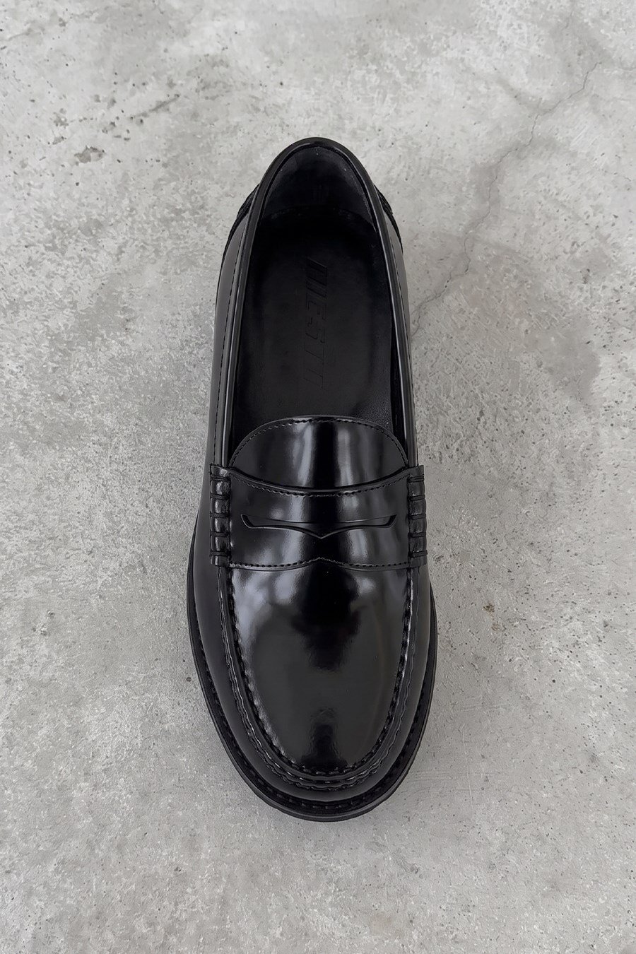 Siyah Gerçek Deri Black Penny Loafer