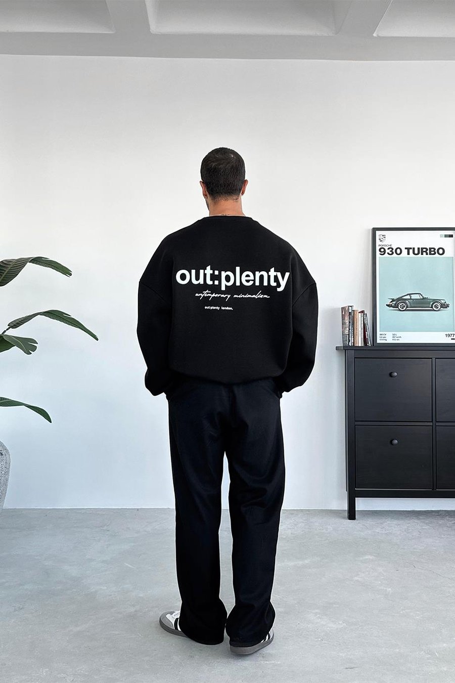 Siyah Minimalism Oversize Sweatshirt