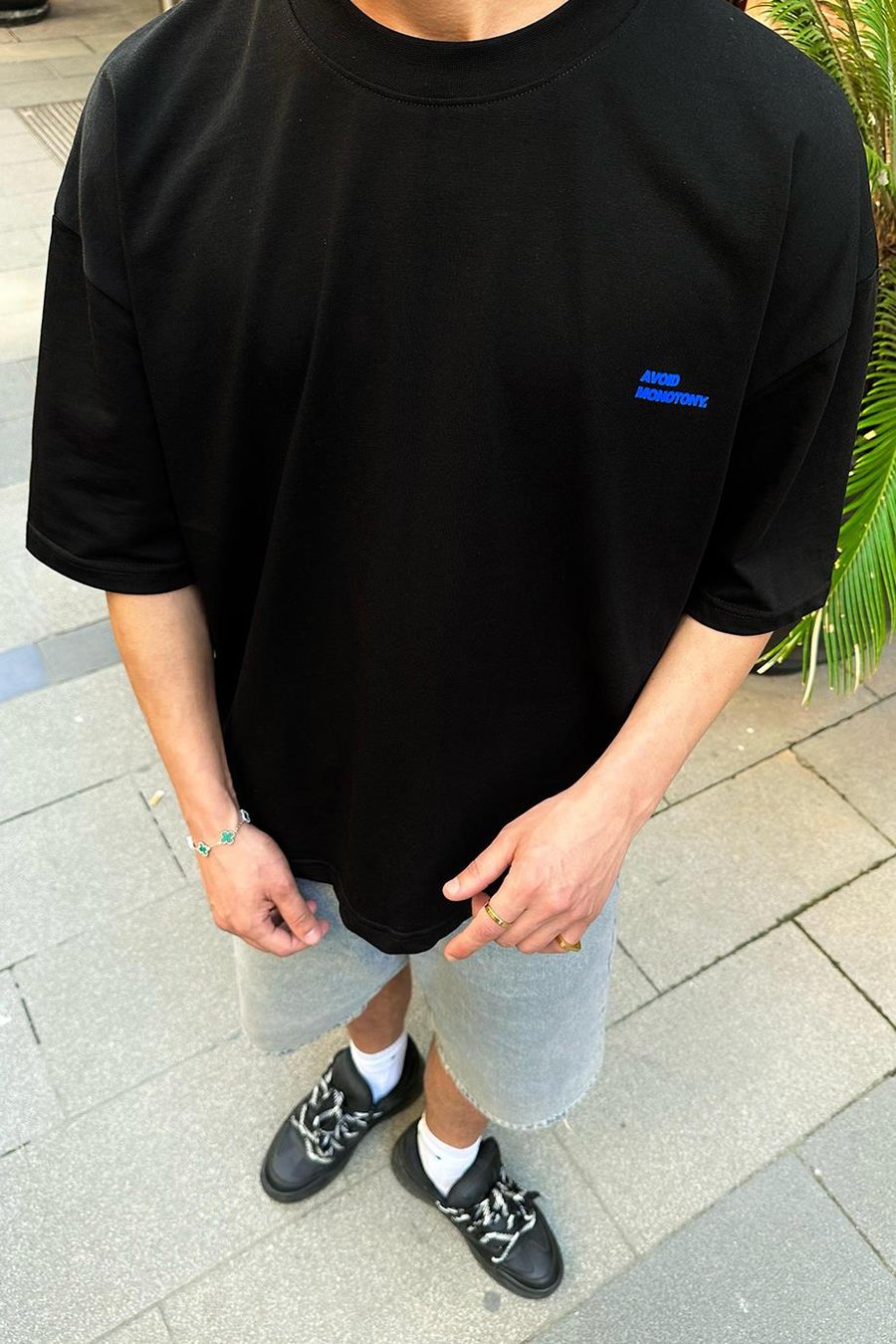 SİYAH Monotony OUTPLENTY PREMİUM Oversize