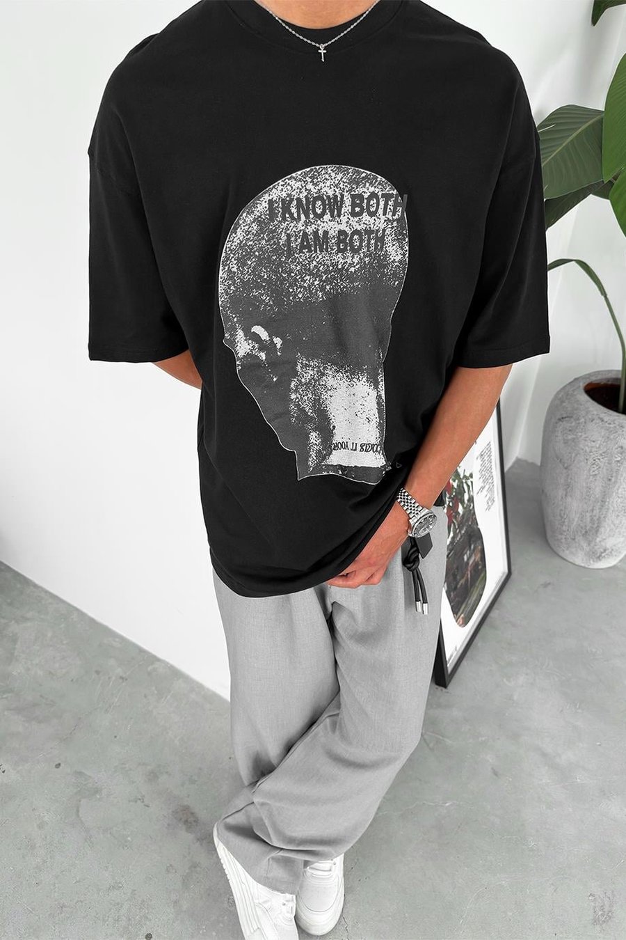 Siyah OP Know Oversize Tişört