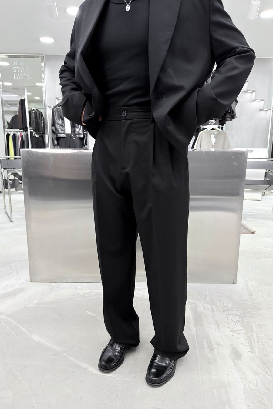 Siyah Premium Basic Boxy Fit Takım Elbise