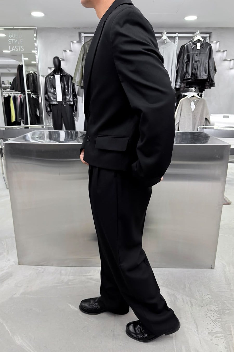 Siyah Premium Basic Boxy Fit Takım Elbise