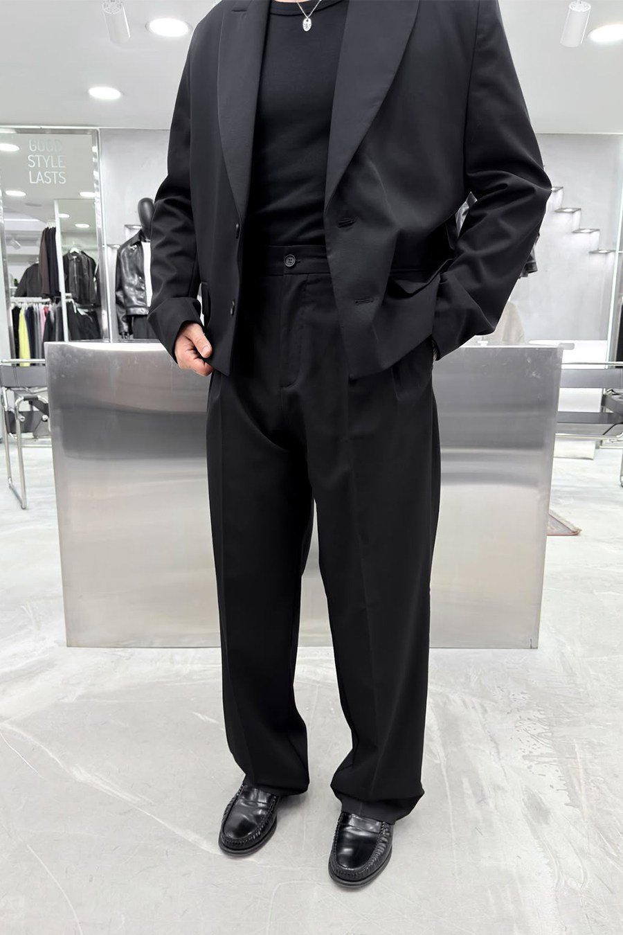 Siyah Premium Basic Boxy Fit Takım Elbise