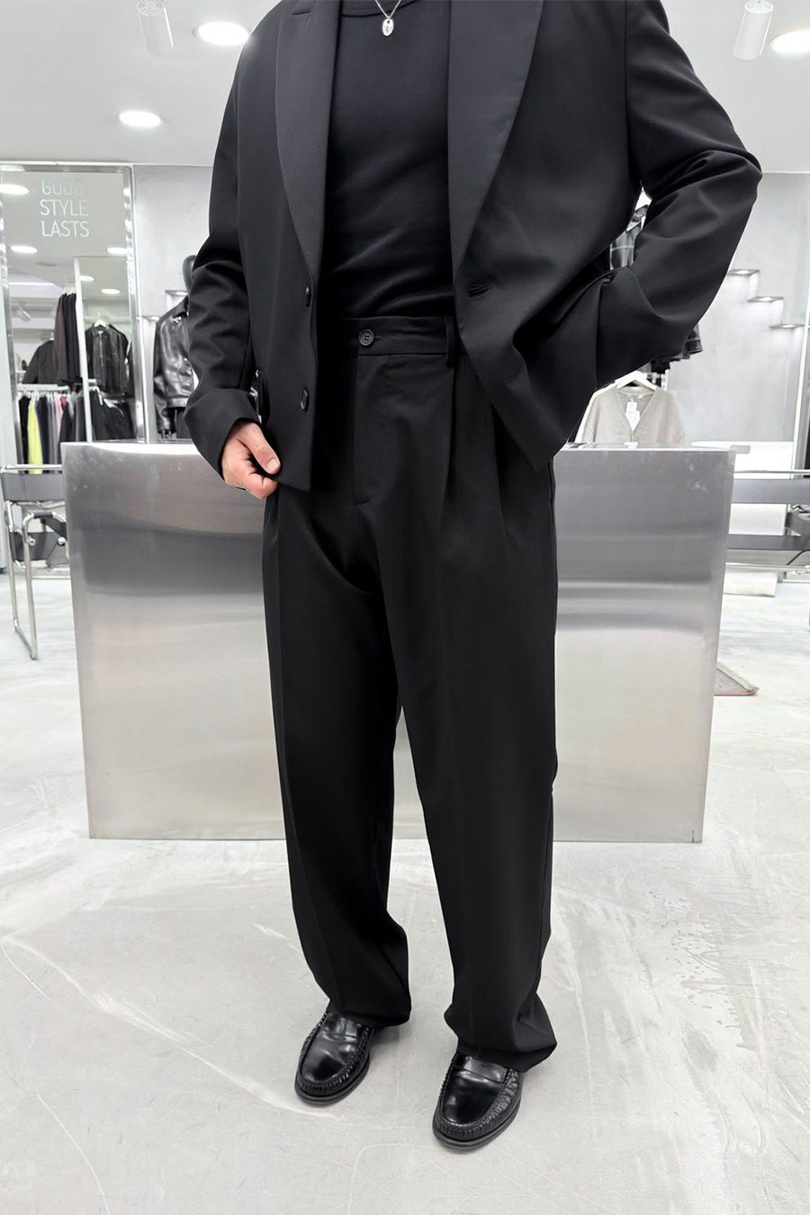 Siyah Premium Basic Boxy Fit Takım Elbise