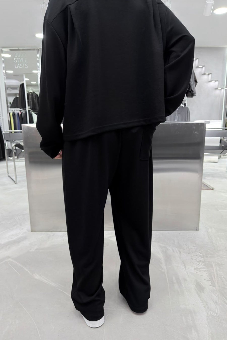 Siyah Premium Basic Oysh Kumaş Oversize Eşofman Takımı