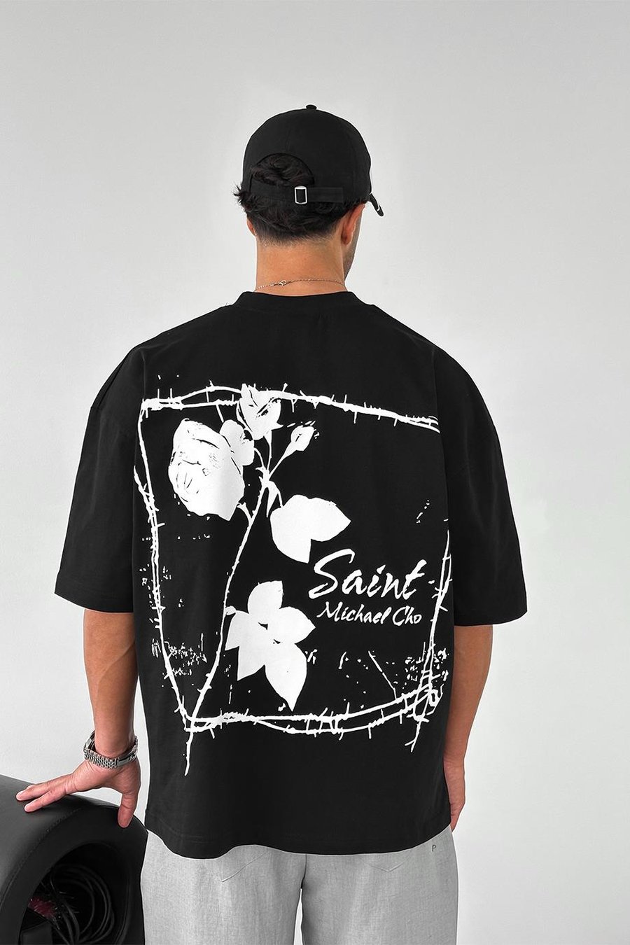 Siyah Saint OUTPLENTY PREMİUM Oversize Tişört