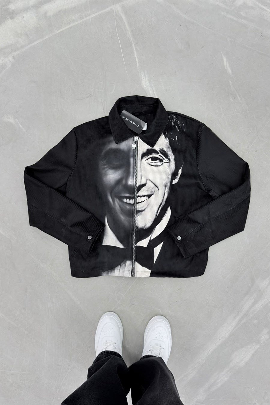 Siyah Scarface Premium Baskılı Tasarım Ceket