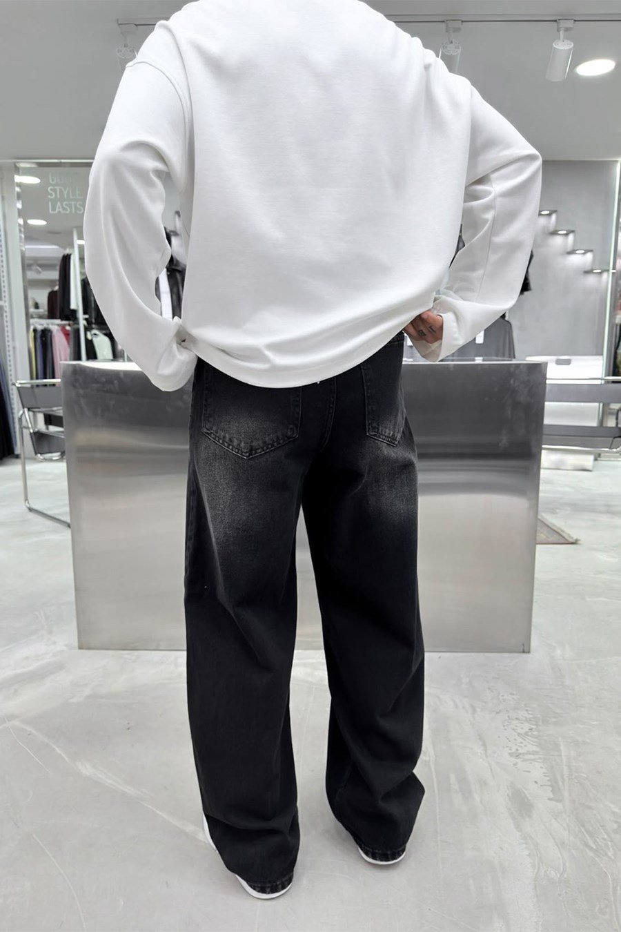 Siyah Soft Degrade Premium Süper Baggy Pantolon