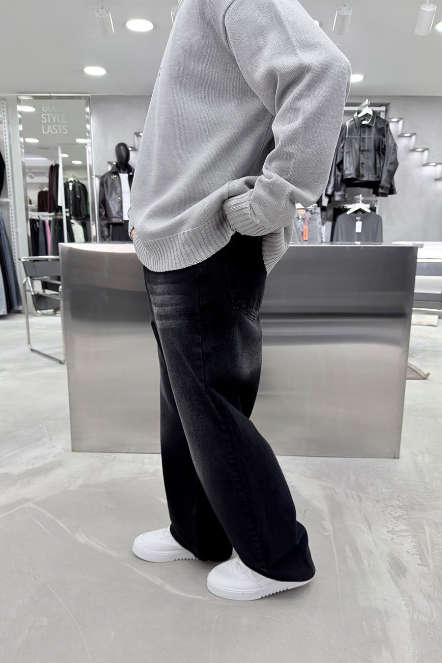 Siyah Soft Degrade Premium Süper Baggy Pantolon