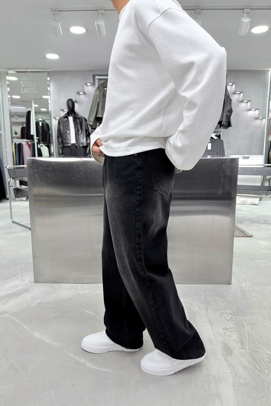 Siyah Soft Degrade Premium Süper Baggy Pantolon