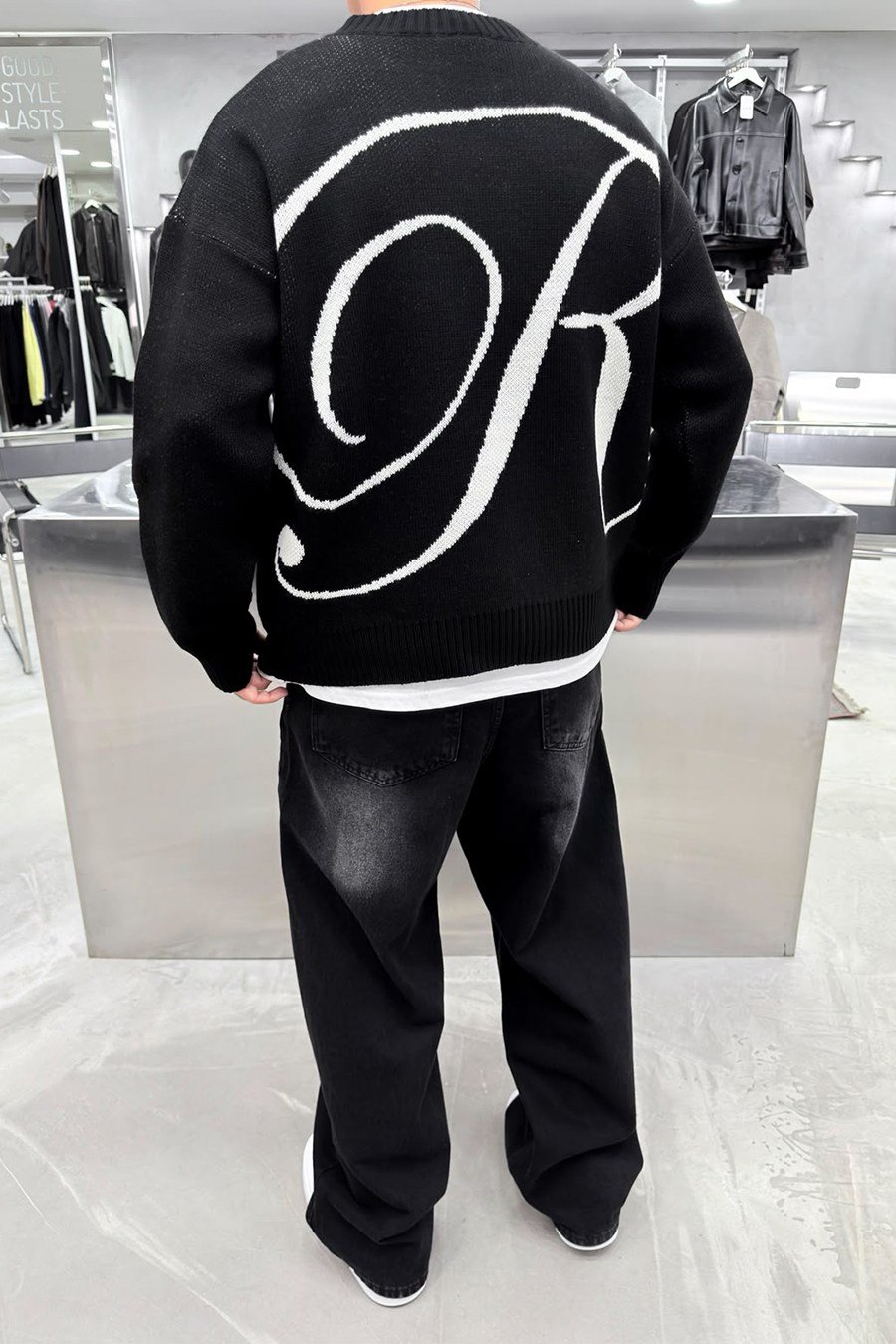 Siyah The Regal Oversize Triko Kazak