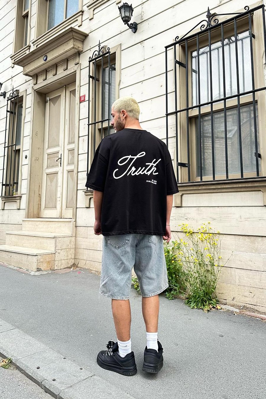 SİYAH Truth OUTPLENTY PREMİUM Oversize Tişört