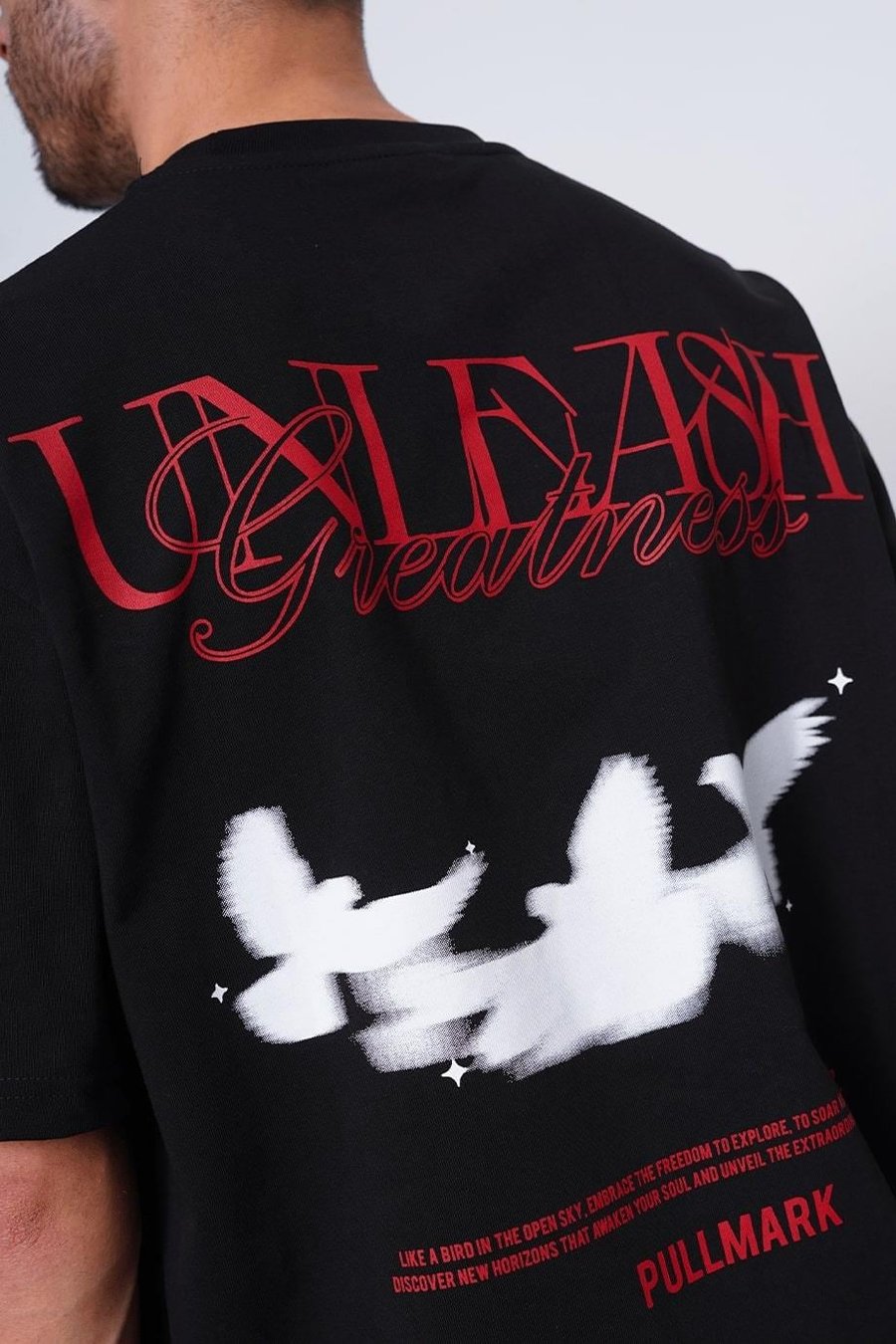 SİYAH Unleash PM Oversize Tişört