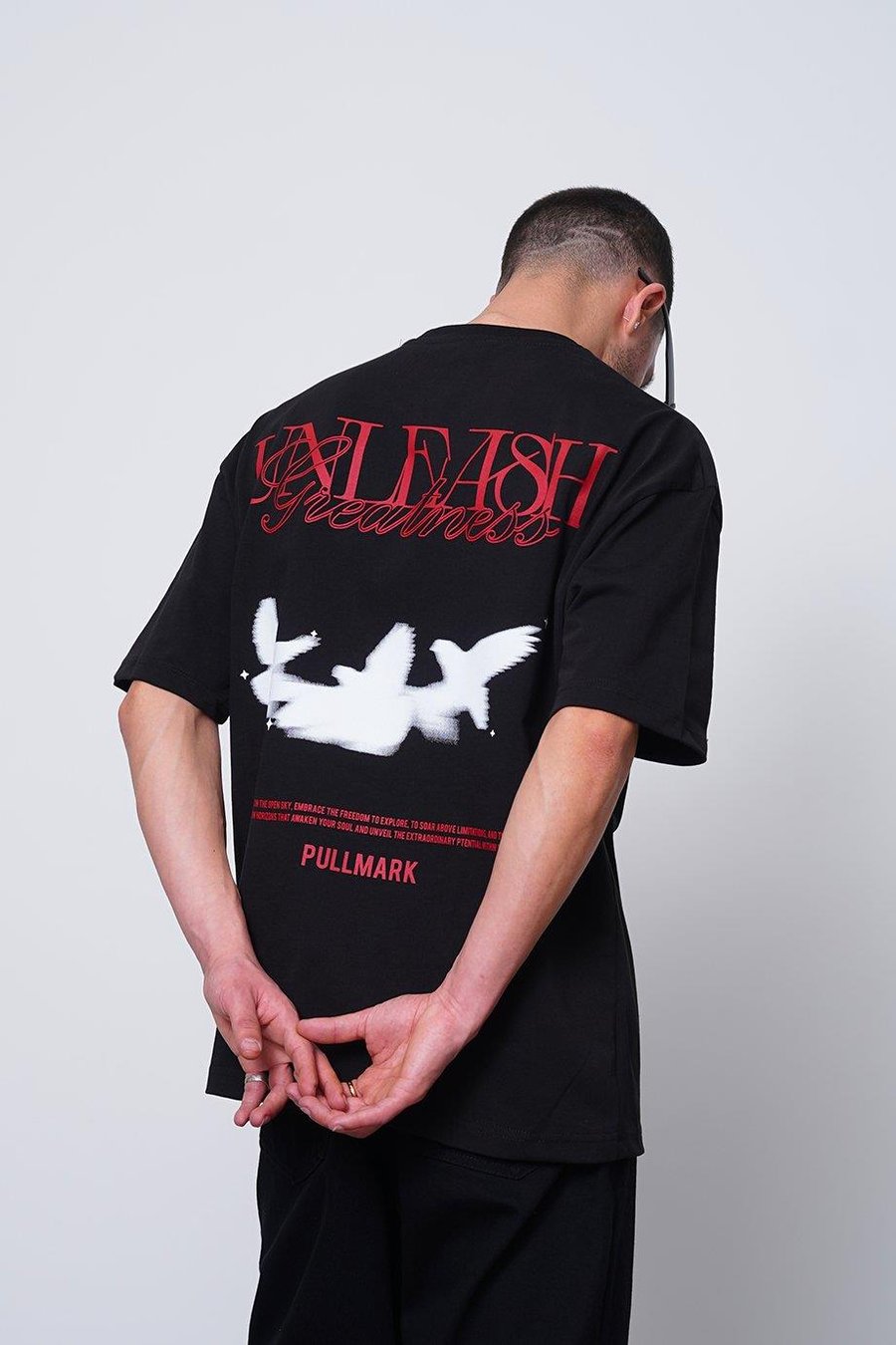 SİYAH Unleash PM Oversize Tişört