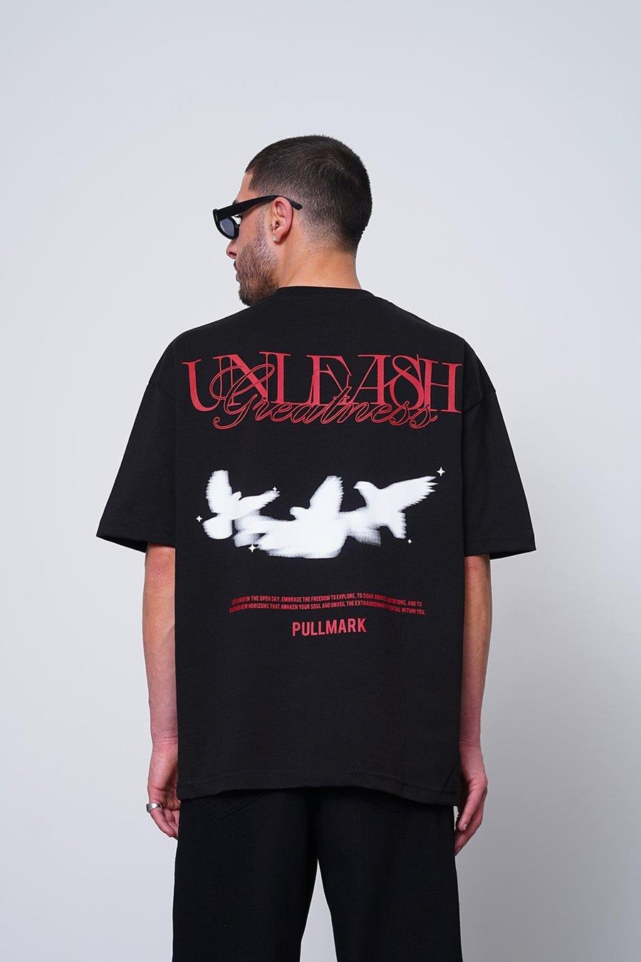 SİYAH Unleash PM Oversize Tişört