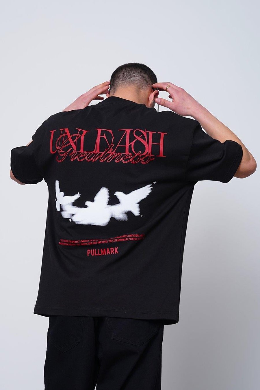 SİYAH Unleash PM Oversize Tişört