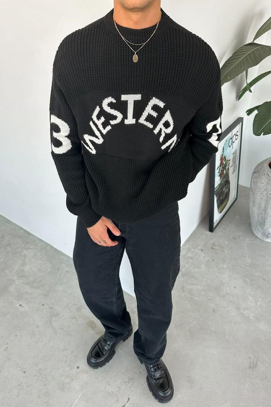 Siyah West 23 Oversize Kazak