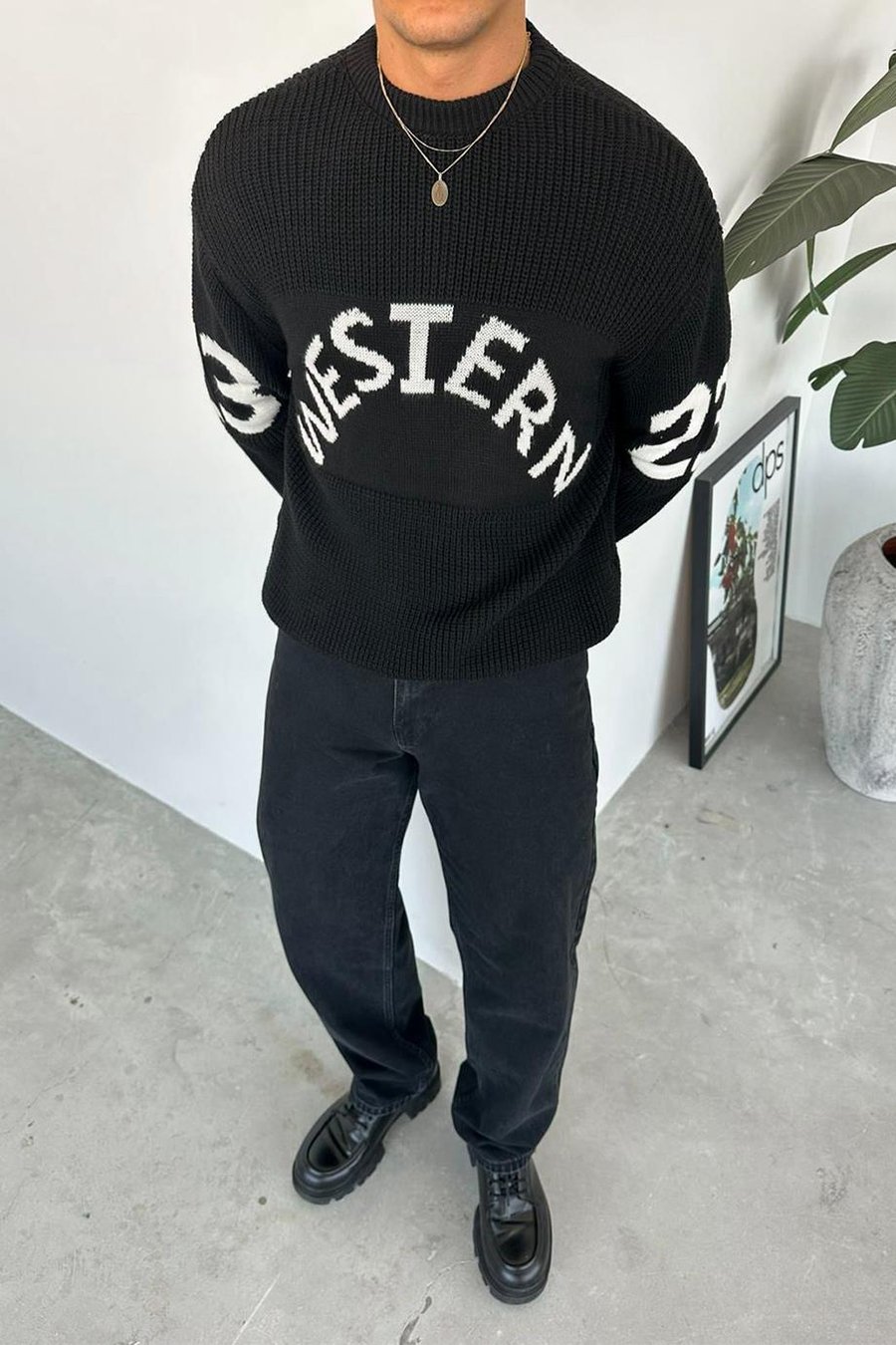 Siyah West 23 Oversize Kazak