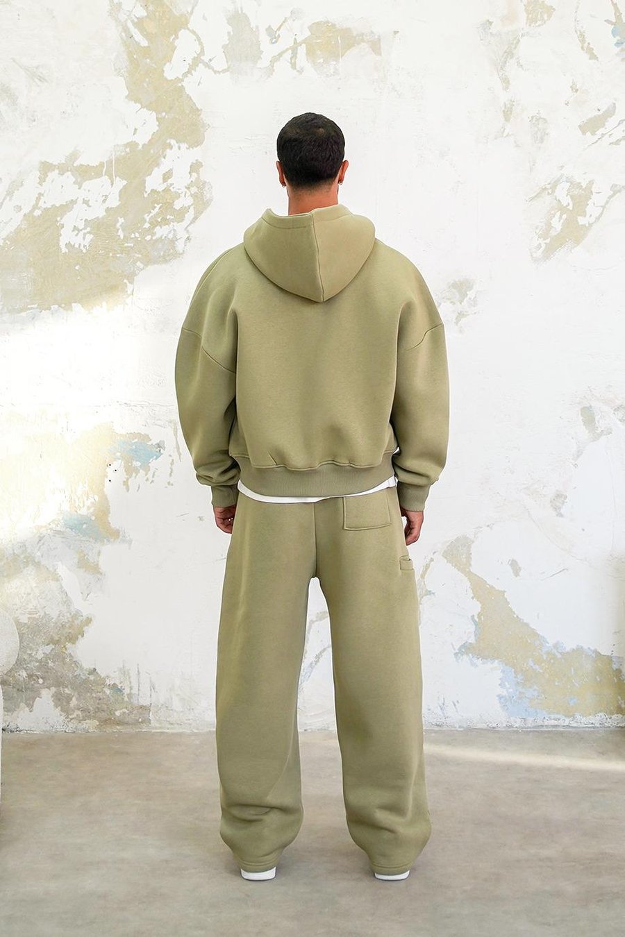 Soft Yeşil Cozy Basic Tam Fermuar Oversize Sweatshirt