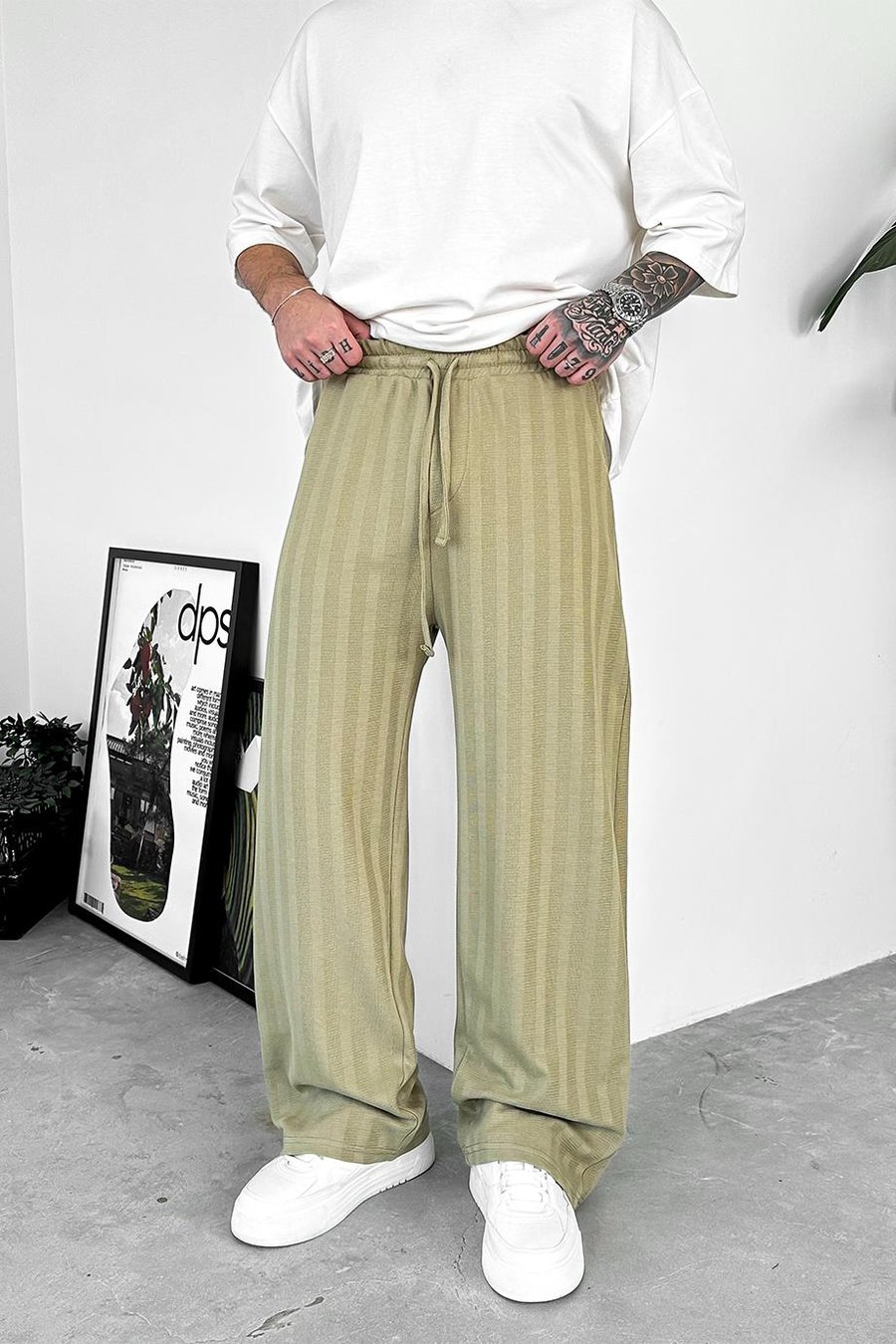 Soft Yeşil Soft Stride Baggy Pantolon