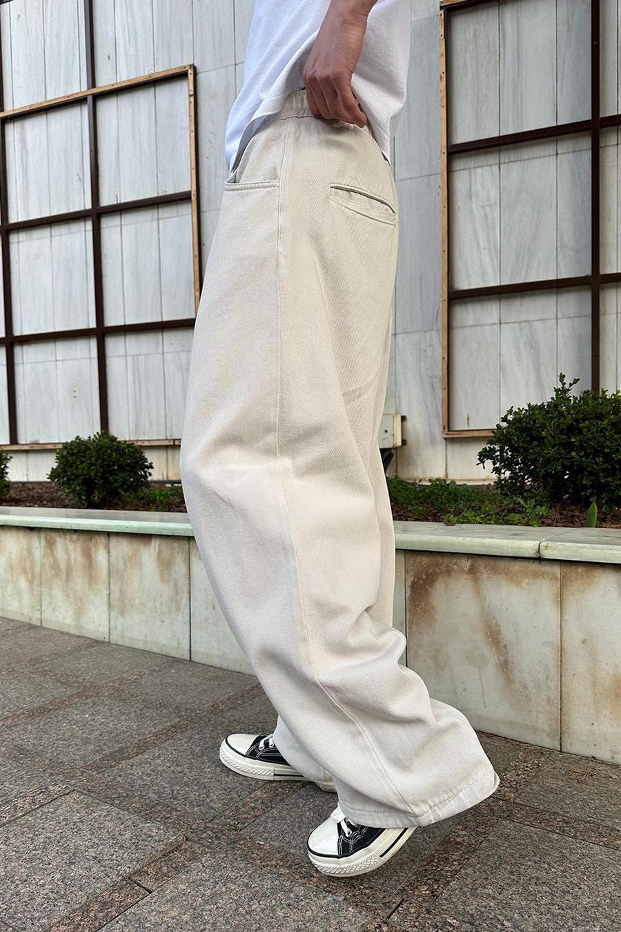 TAŞ Basic Bel İp Detay B2 Ekstra Bol CH Baggy Pantolon