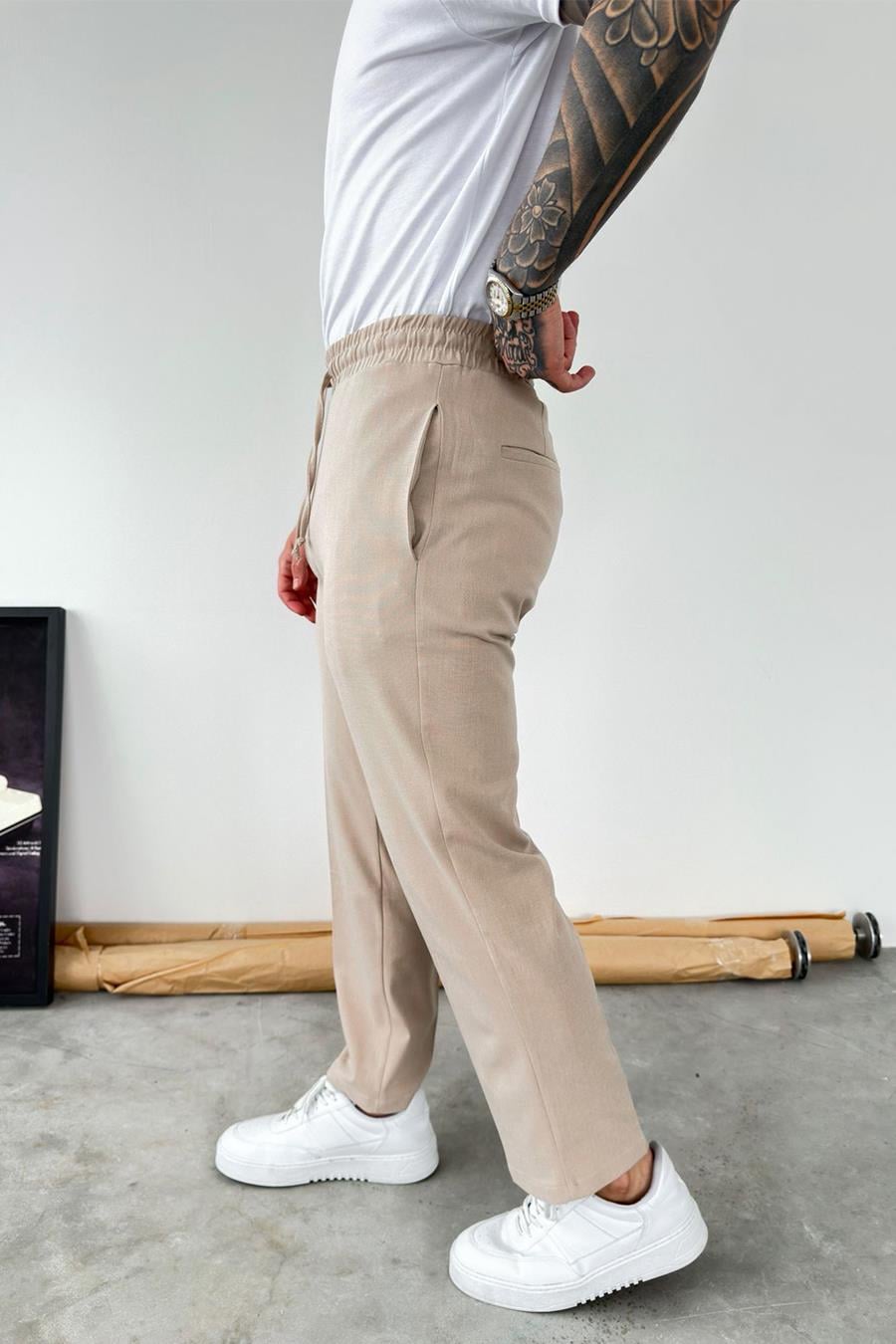Taş Basic Beli Lastikli Regular Kumaş Pantolon