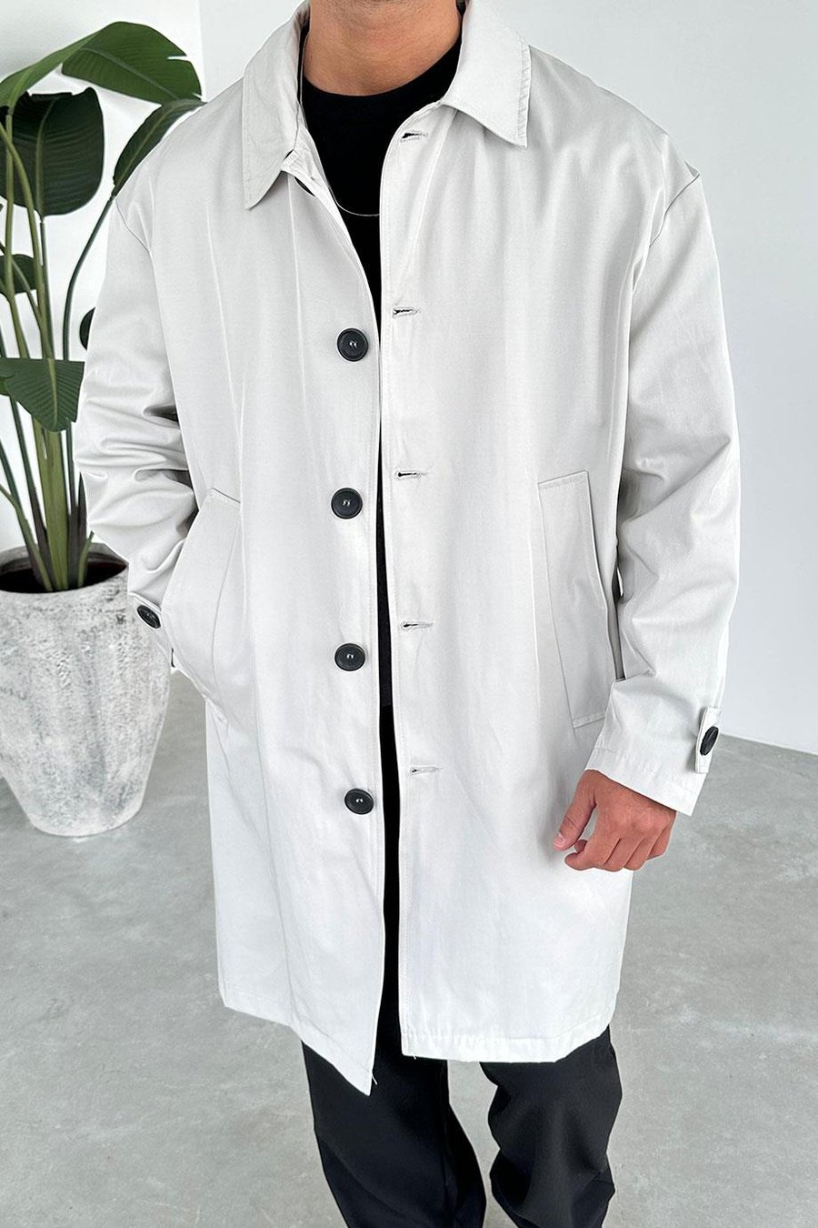 Taş Basic Oversize Trençkot