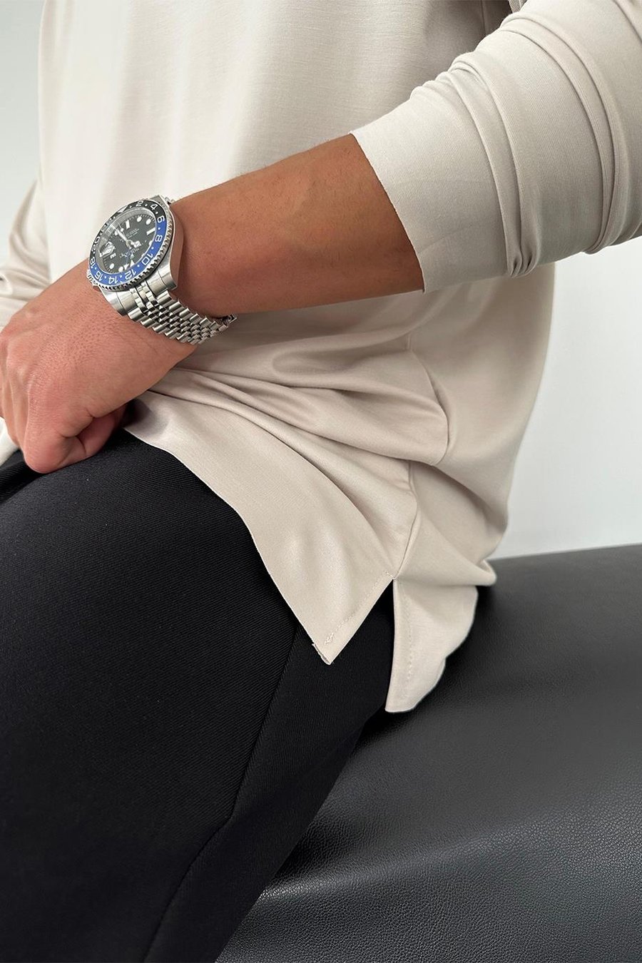 Taş Basic Soft Likralı Relax Fit Uzun Kollu Tişört