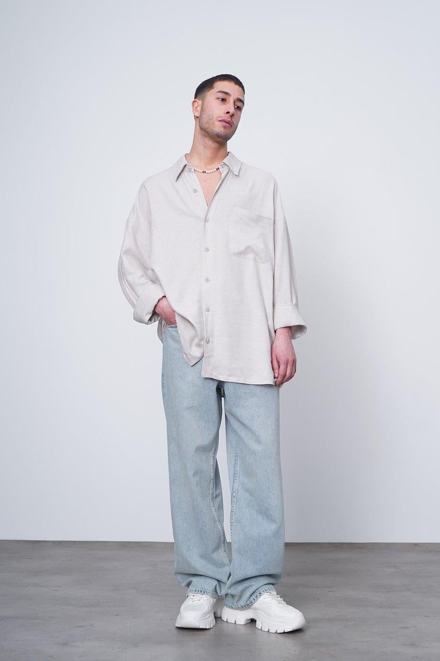 TAŞ Basic Uzun Kollu 1A CH Oversize Gömlek