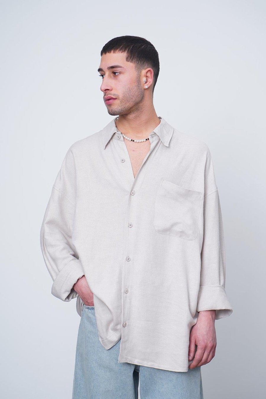 TAŞ Basic Uzun Kollu 1A CH Oversize Gömlek