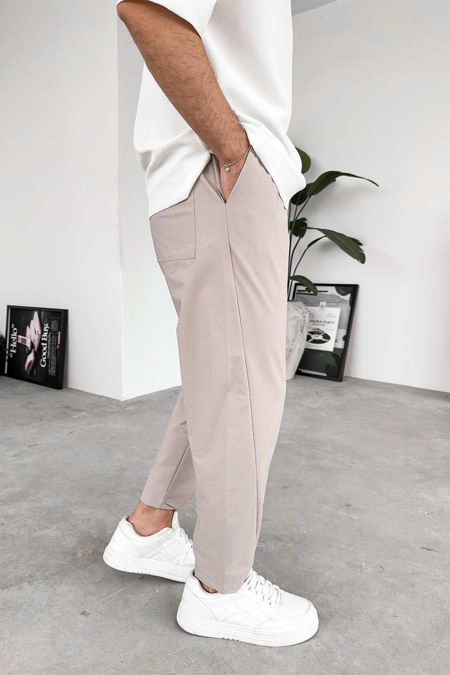 Taş Patch Detay Paraşüt Boyfriend Pantolon