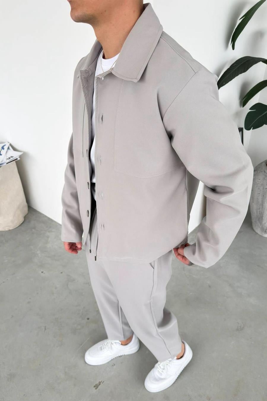 Taş Patch Detaylı Relaxed Fit Boxy Ceket