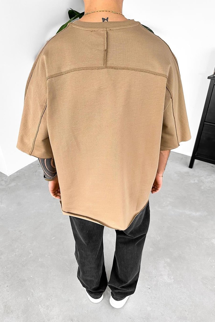 Vizon Eighty Nine Dikiş Detay Oversize Tişört
