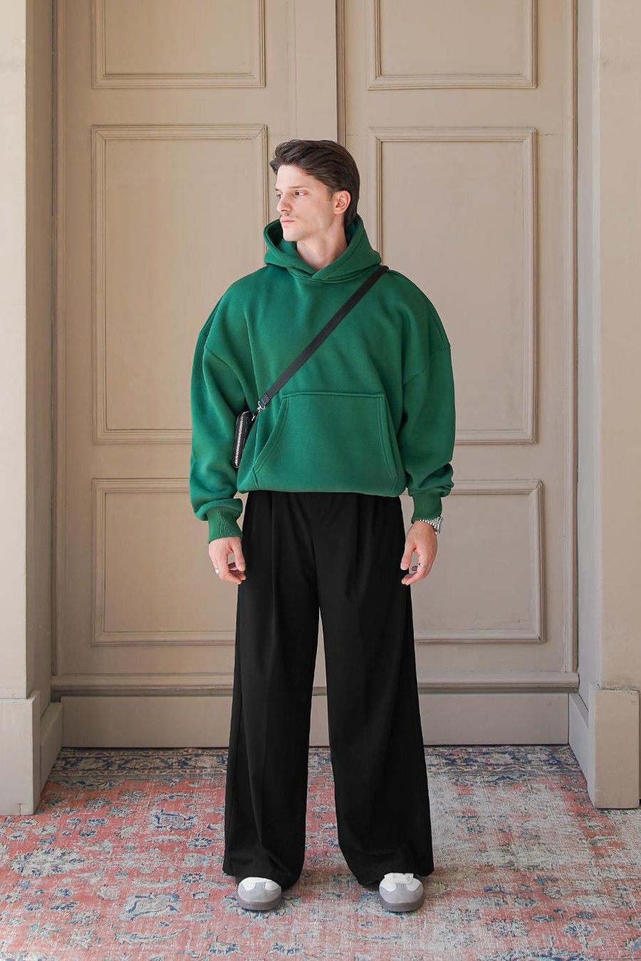 Yeşil Cozy Basic Oversize Sweatshirt