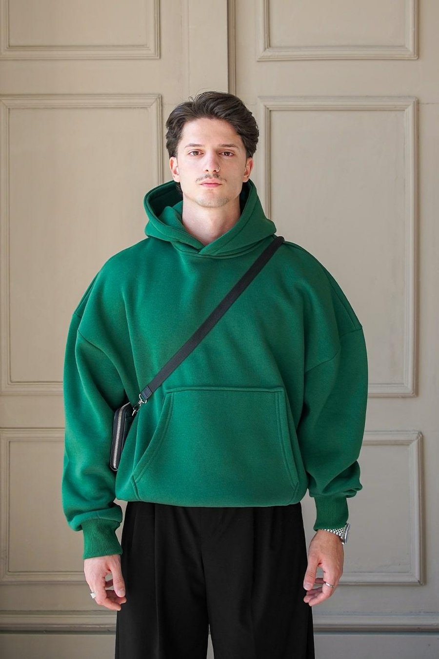 Yeşil Cozy Basic Oversize Sweatshirt